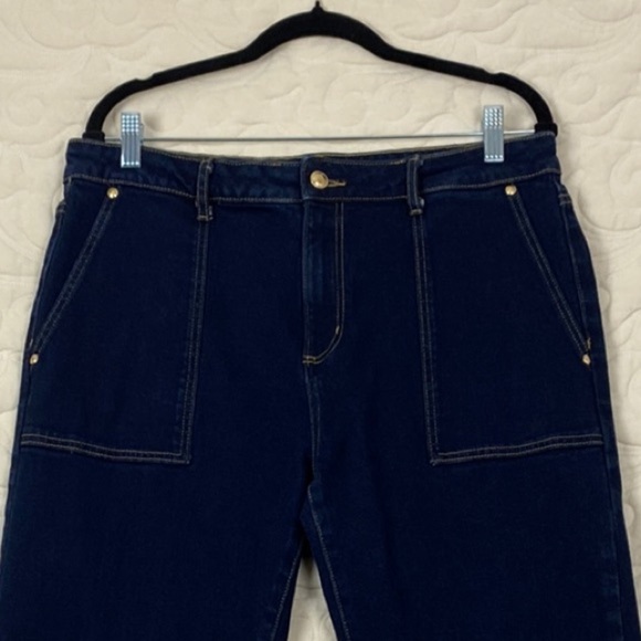 Micheal Kors Cropped High Rise Jeans Blue Womens Sz 12 - Picture 4 of 10